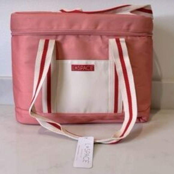 🎸L*SPACE🎸🔥NWT🔥Coastal Cooler Beach Bag (Insulated Tote in Pink/Red)